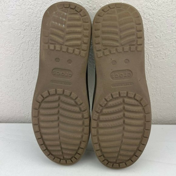 Crocs Santa Cruz Mens Khaki Slip On Comfort Canvas Loafers Size 12 main image 3